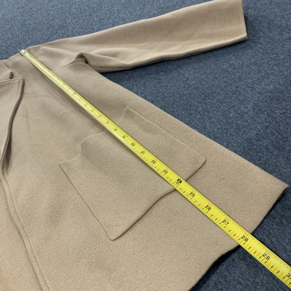 Quince 100% Organic Cotton Knit Blazer Jacket Camel Womens Office Comfort Size L - Picture 11 of 13